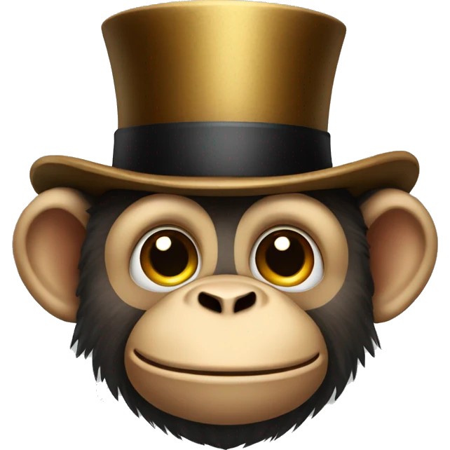 Monkey with a tophat  emoji