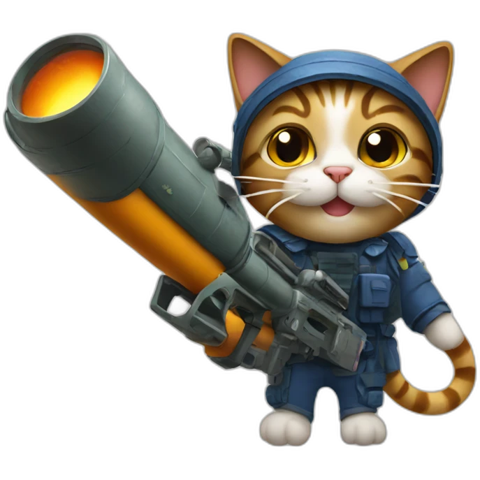 cat with bazooka emoji
