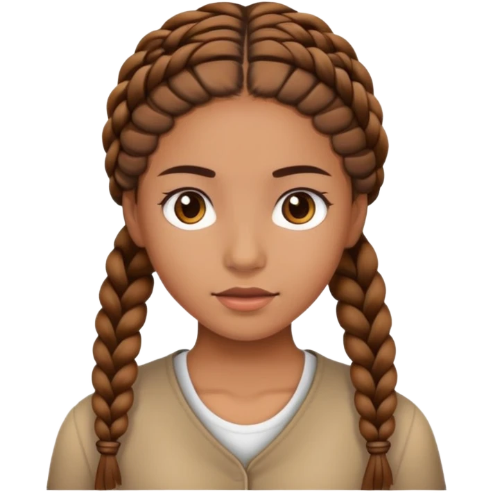 girl with brown braids emoji