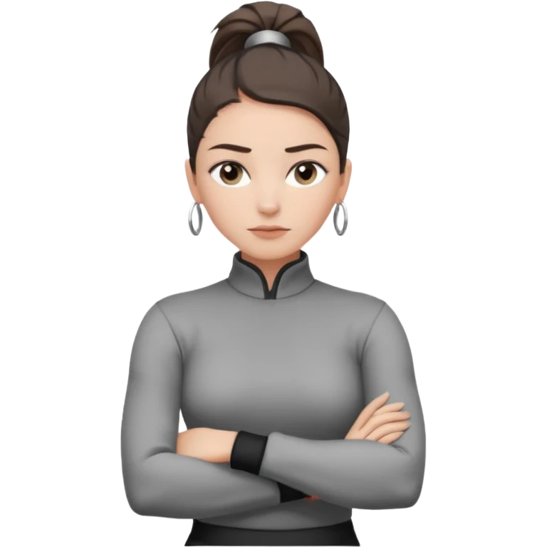 คาแรกเตอร์: สายลุย มั่นใจ ฉลาด สุขุม
ลุคอิโมจิ:

สีตาสีเทาอ่อน เห็นชัดเจนมาก

คิ้วได้รูป มองแล้วดูสตรอง

ผมหางม้าสู

ลุคสตรีทแฟชั่น
ผิวขาวอมชมพู

ท่าโพสกอดอก
ฟีล: Girl Boss, cool beauty, minimal but powerful emoji