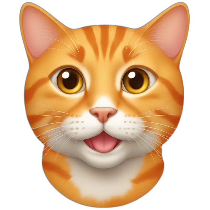 Orange tabby cat with orange around mouth emoji
