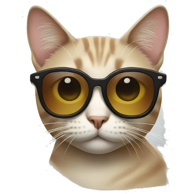 Cat with sunglasses emoji