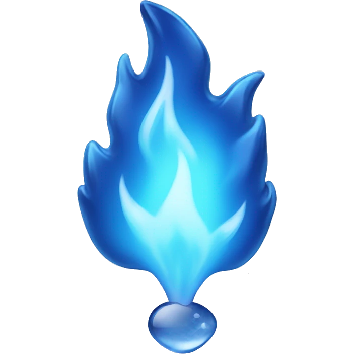 Blue flame with ice emoji