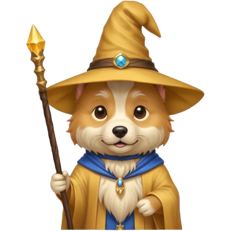 Dog wizard emoji