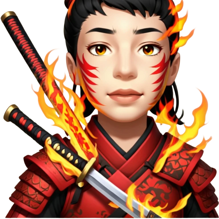Fire-Wielding Samurai emoji