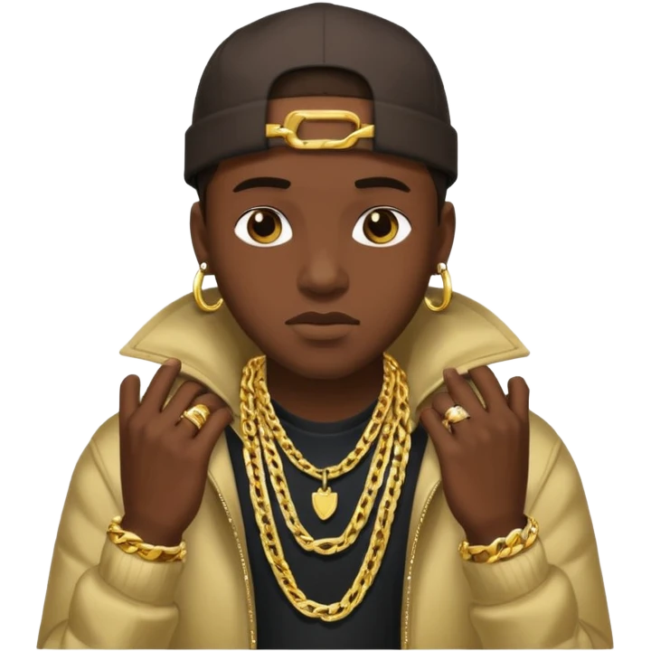 headshot of a male rapper emoji