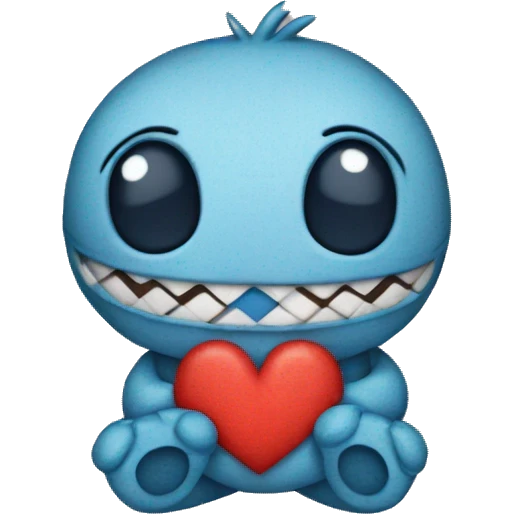 stitch with a heart with a band aid emoji