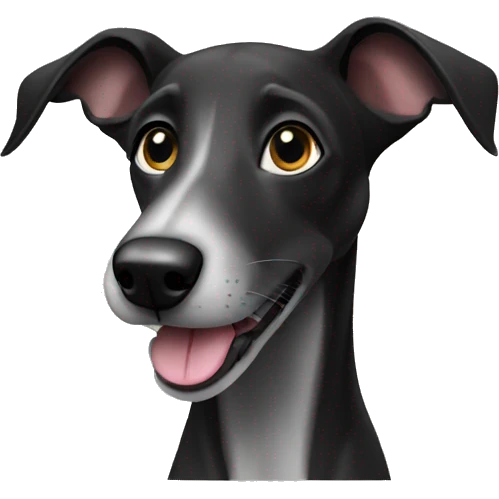 black greyhound puppy emoji