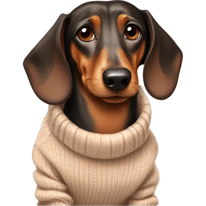 dachshund in a sweater emoji
