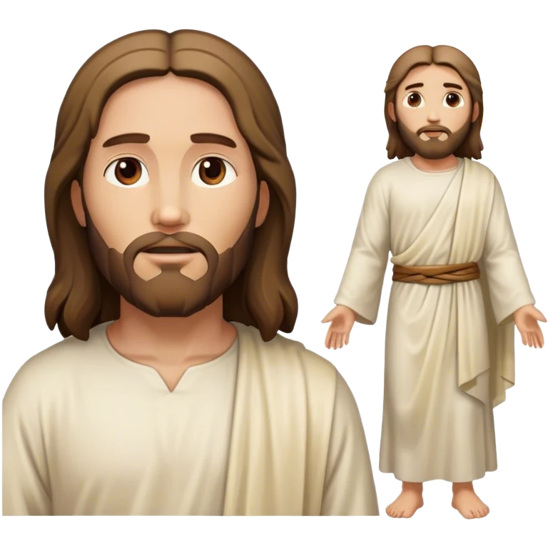 jesus christ, side and backview emoji