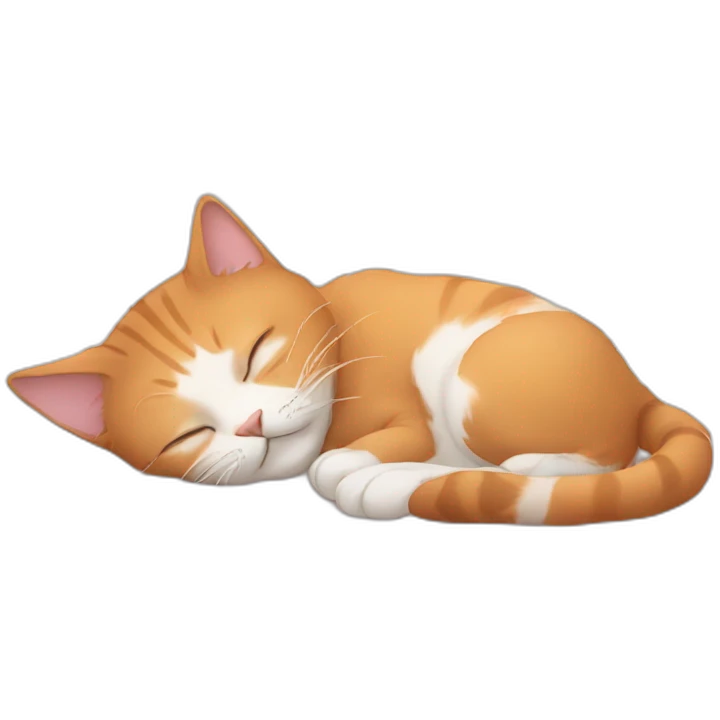 sleeping cat on bed emoji