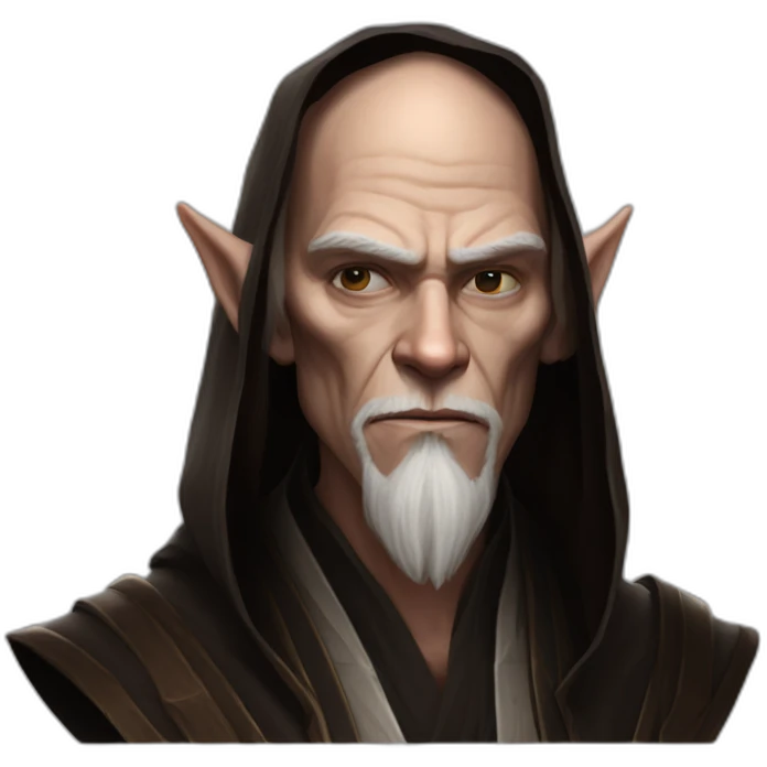 hyperrealist sith jedi in world of warcraft without beard emoji