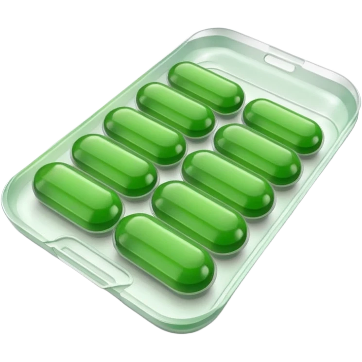 blister pack and green medicines emoji
