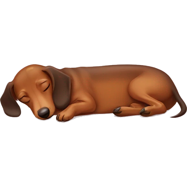 Dachshund sleeping emoji
