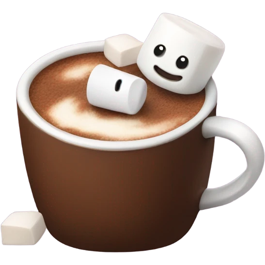cocoa with marshmallow in cozy cup emoji