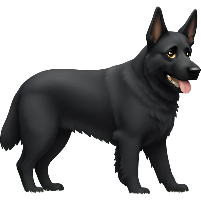 Black German shepherd emoji