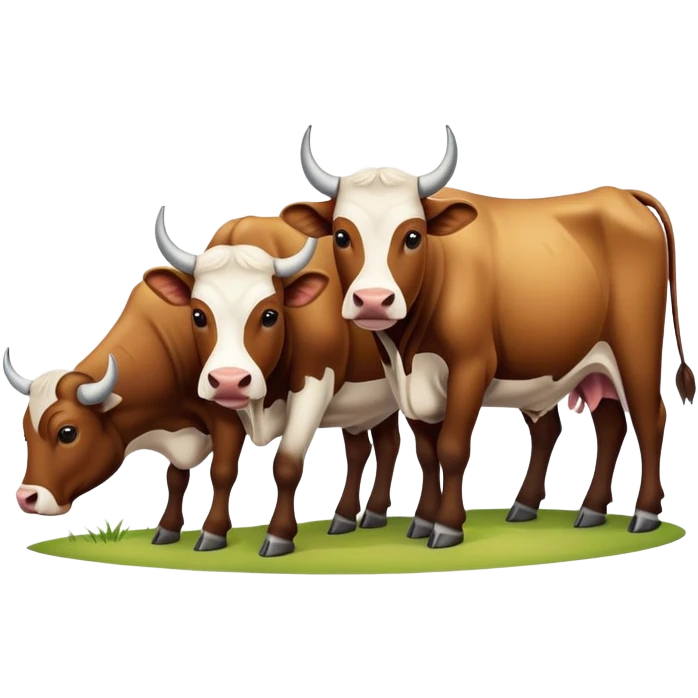 many oxen in a group emoji