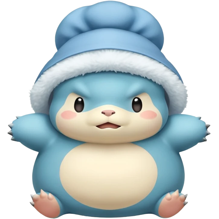 Snorlax with a bonnet on emoji