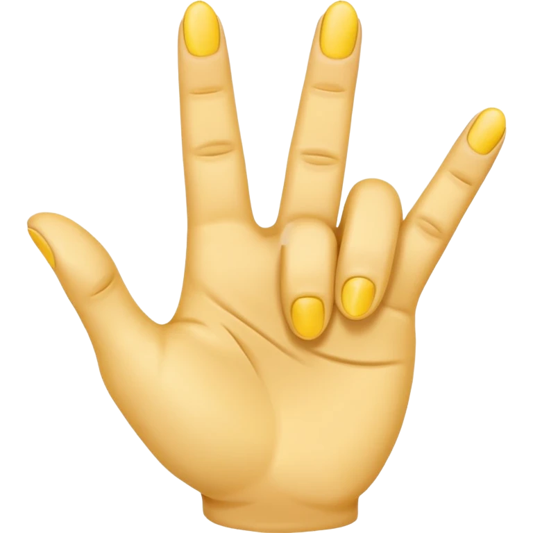 yellow 5 finger emoji, index finger extended, remaining finger folded, pointing to someone, poking hand emoji
