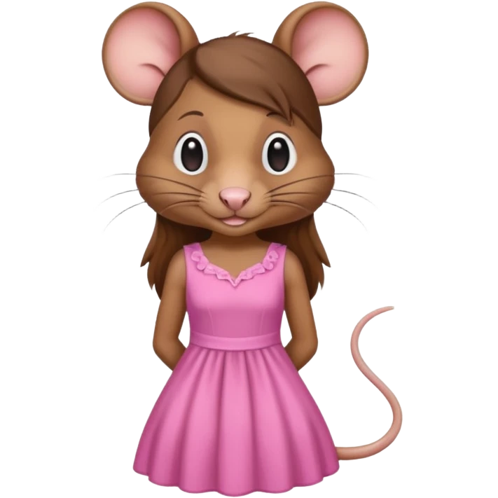 female rat with long hair emoji