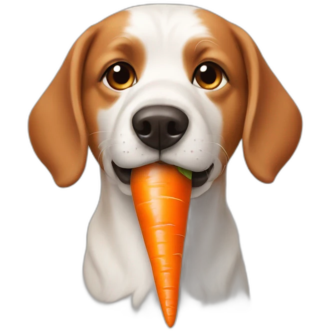 dog carrot emoji