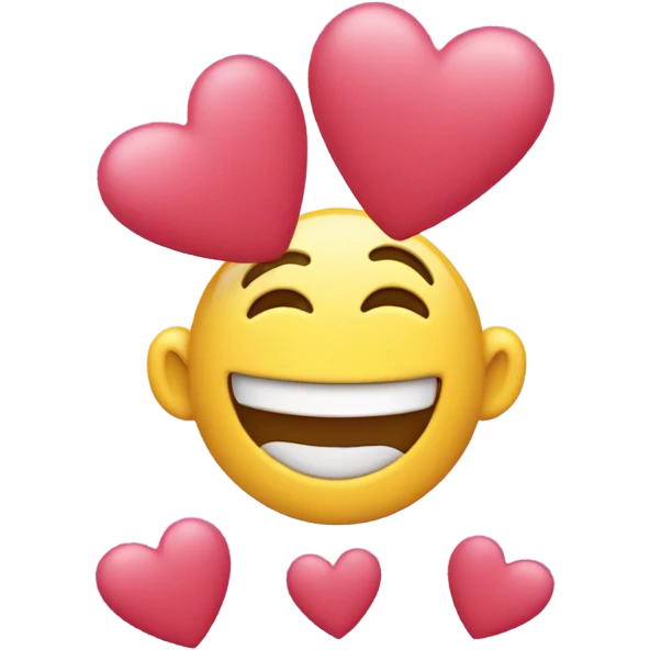Happy face with hearts coming out of ears emoji