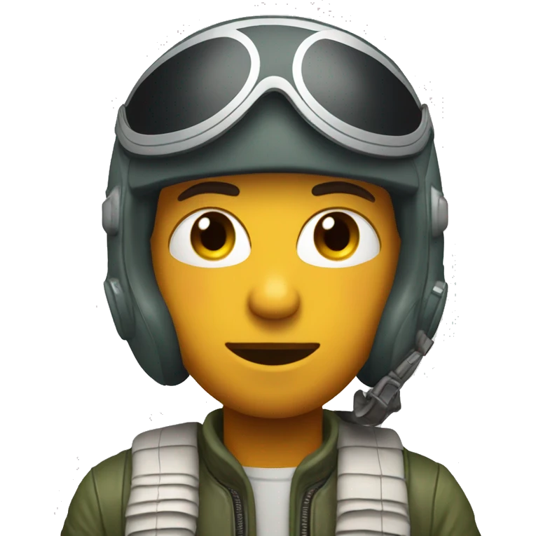 Fighter pilot with helmet and visor down emoji