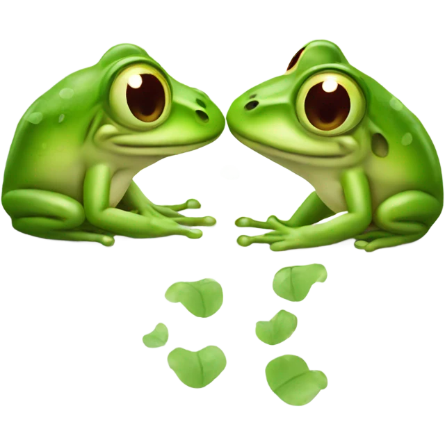 Frogs kissing  emoji