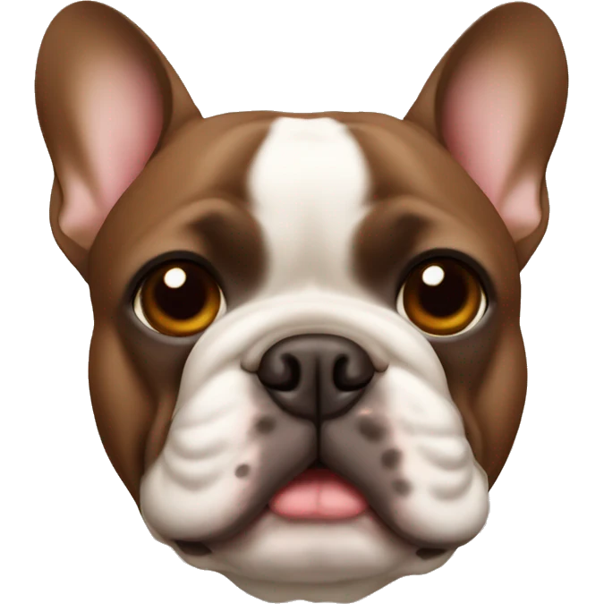 Solid brown French bulldog  emoji