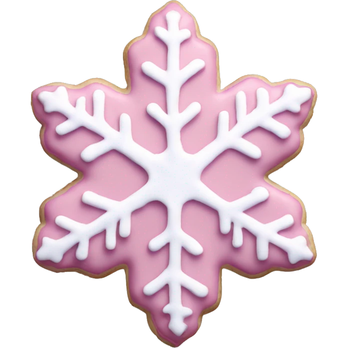 pale pink snowflake cookie emoji