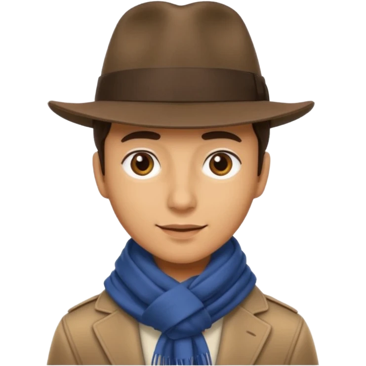 Fedora + scarf emoji