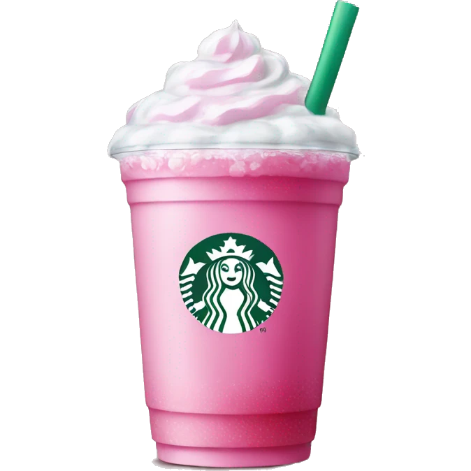 Pink drink starbucks no whip with ice emoji