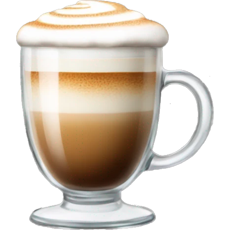 beautiful glass of cappuccino emoji