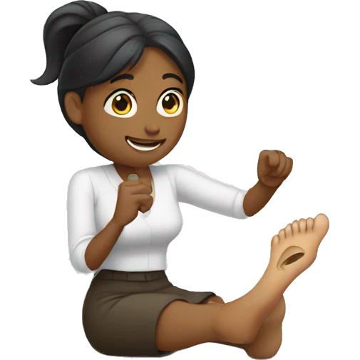 Lady tapping her foot emoji
