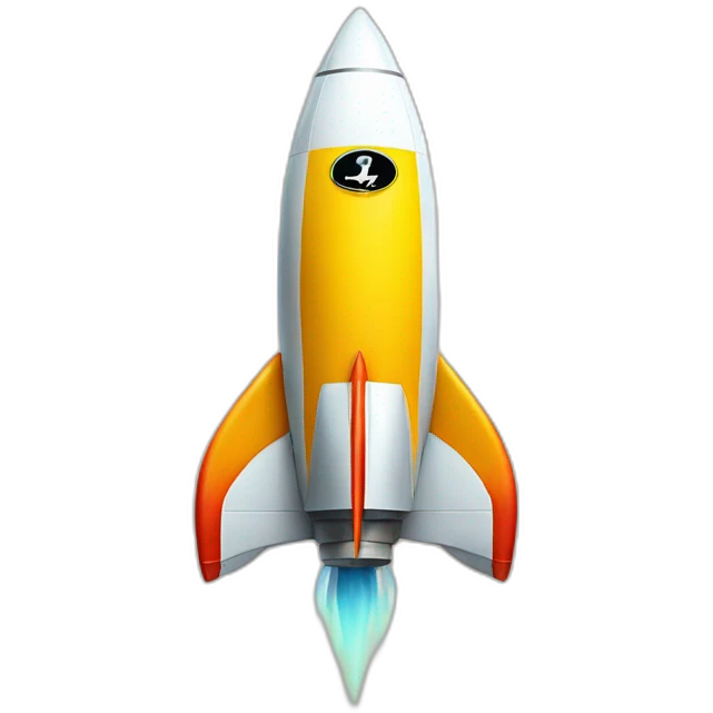 Rocket with Lamborghini logo emoji