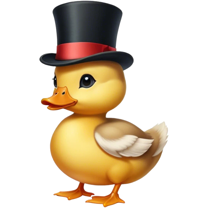 Duckling with top hat  emoji