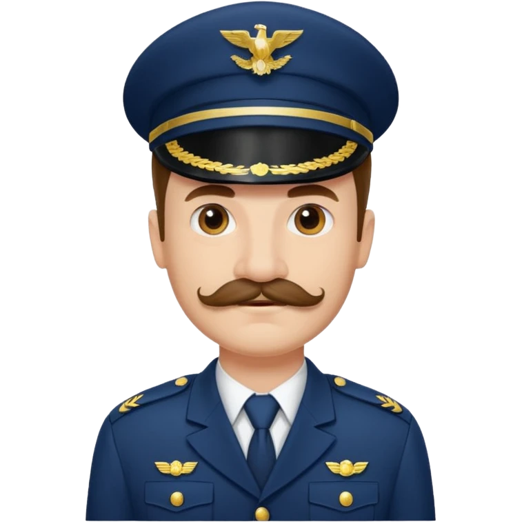 
moustache uniform man emoji