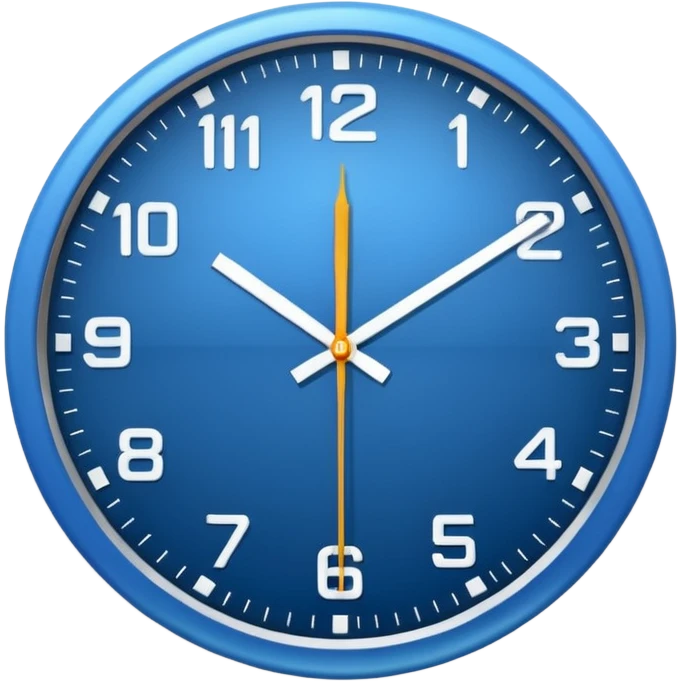 blue clock emoji