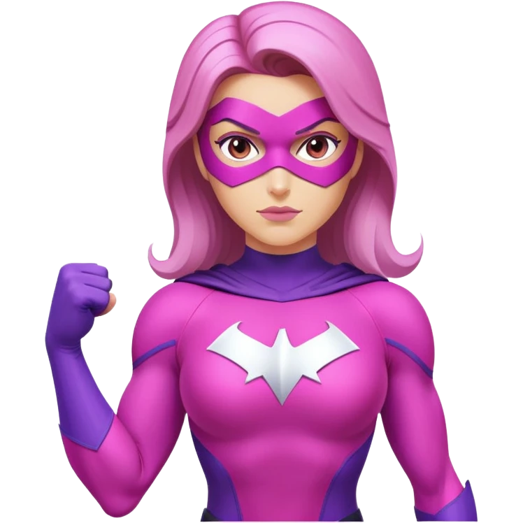 pink violet woman superhero emoji