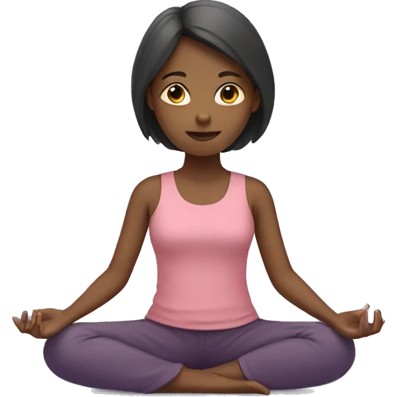 Girl who practice méditation emoji