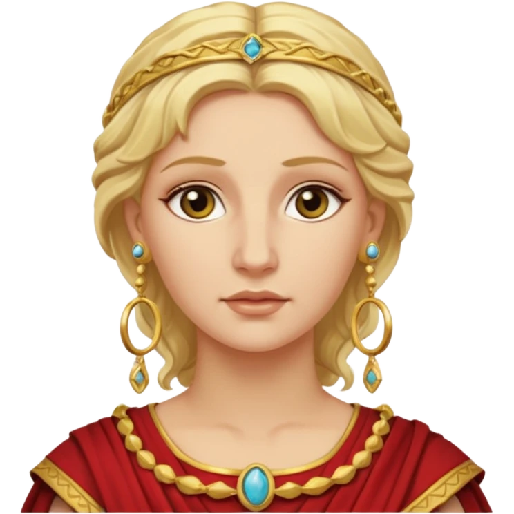 Ancient Roman woman with earrings and blonde hair emoji