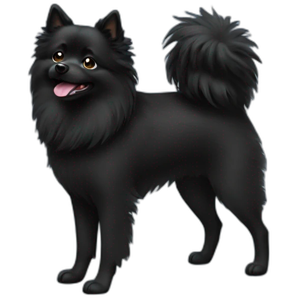 Black spitz emoji