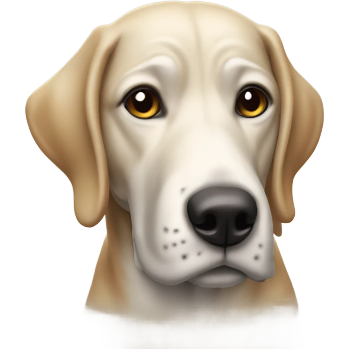 Un perro viejo con bastón  emoji