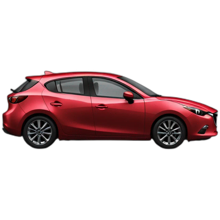 Mazda 3 rouge emoji