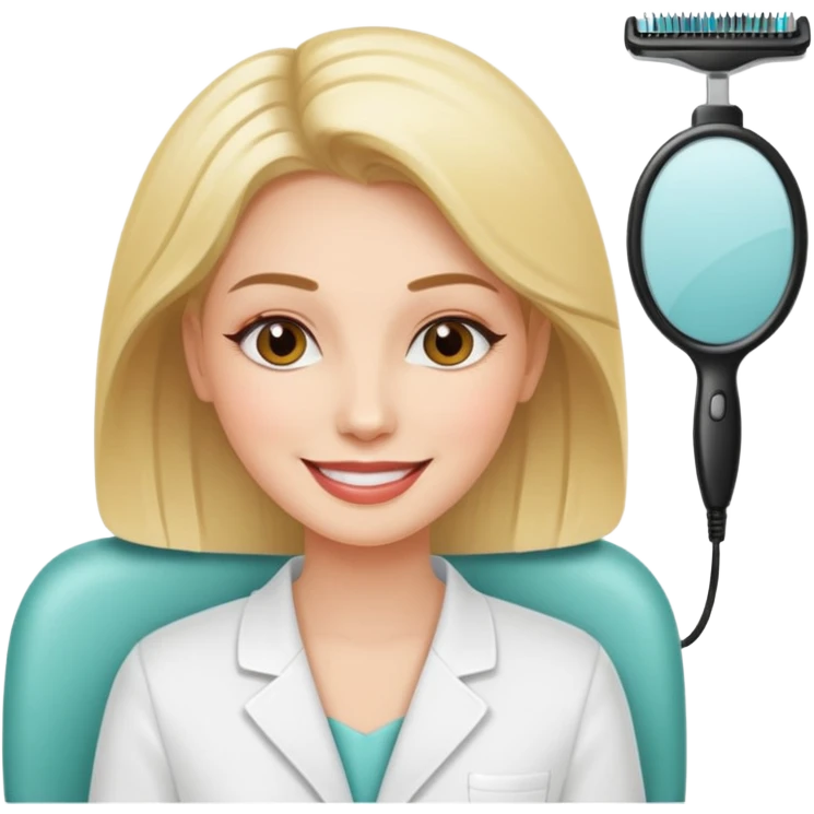 lady is relaxing in beauty salon emoji