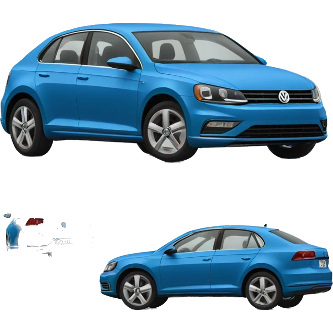 Dar blue ID.6 Volkswagen car emoji