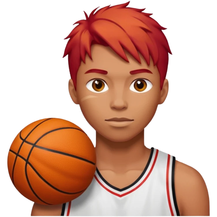 basketball player with red hair emoji