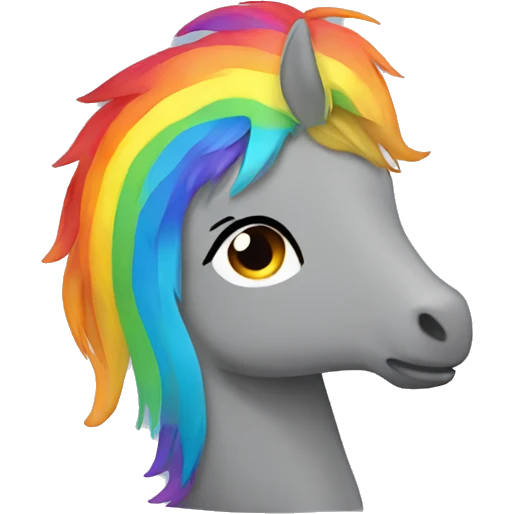 Uniform with Rainbow mane  emoji