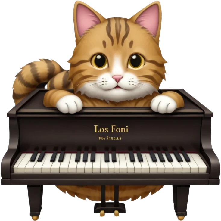 chat qui joue du piano emoji