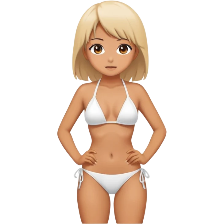 Anime girl in bikini emoji